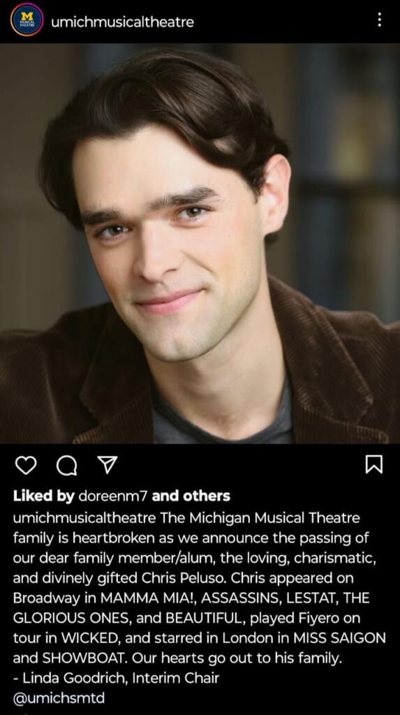 University of Michigan Instagram Tribute to Chris Peluso