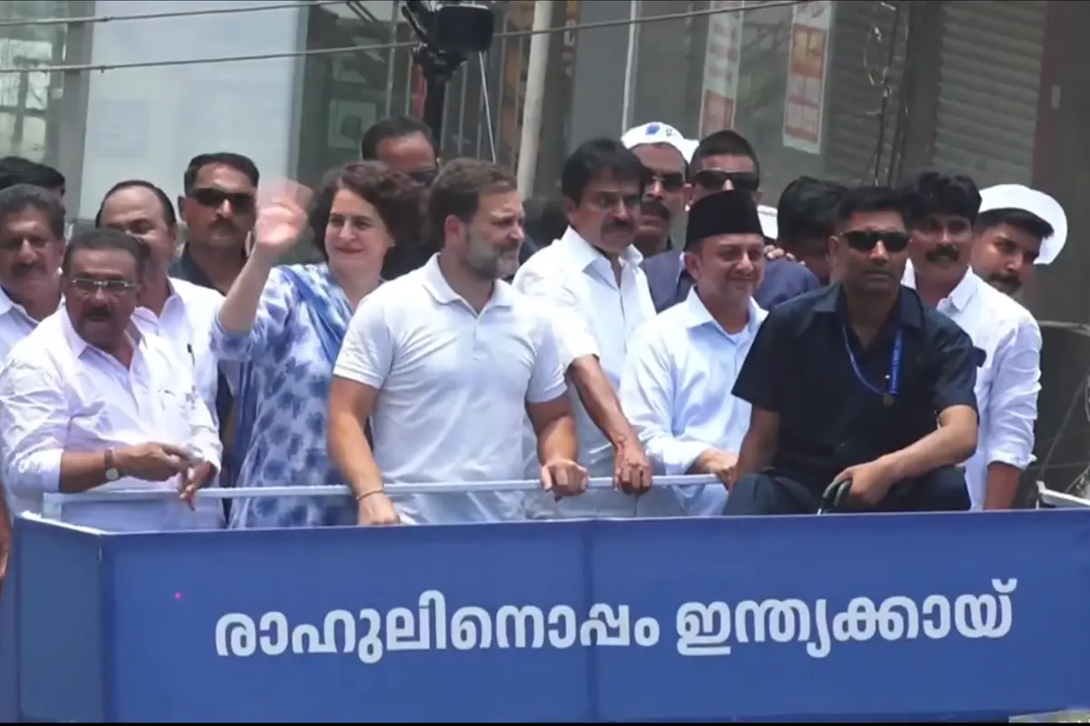Rahul Gandhi Kicks Off Election Campaign with Roadshow in Wayanad