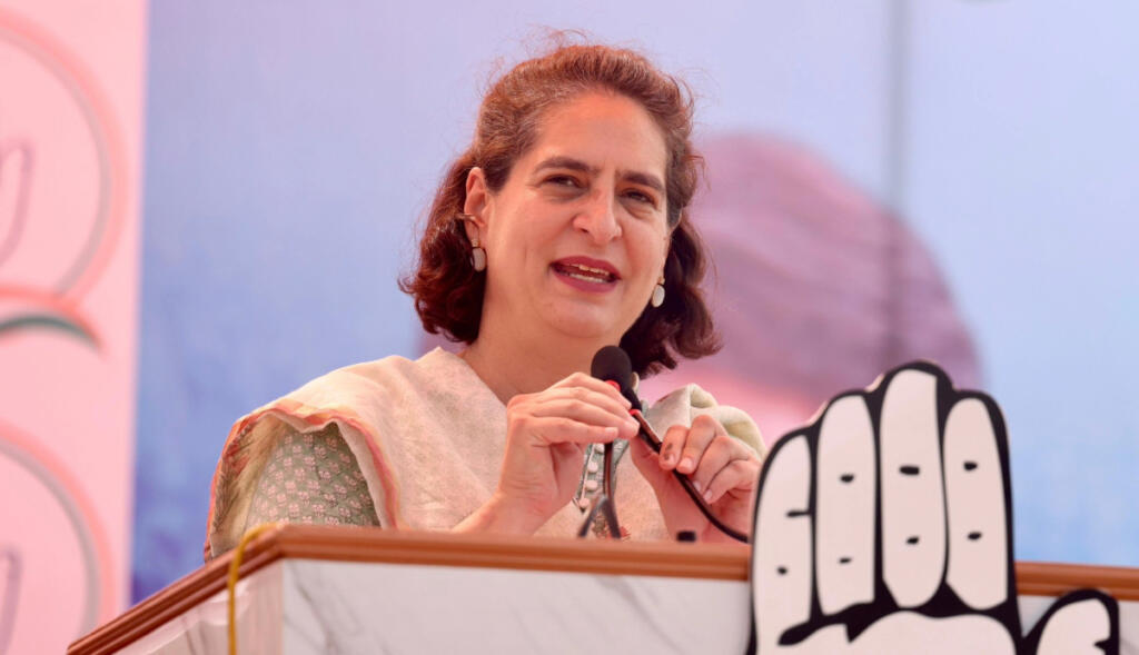 Priyanka Gandhi Vadra campaigning
