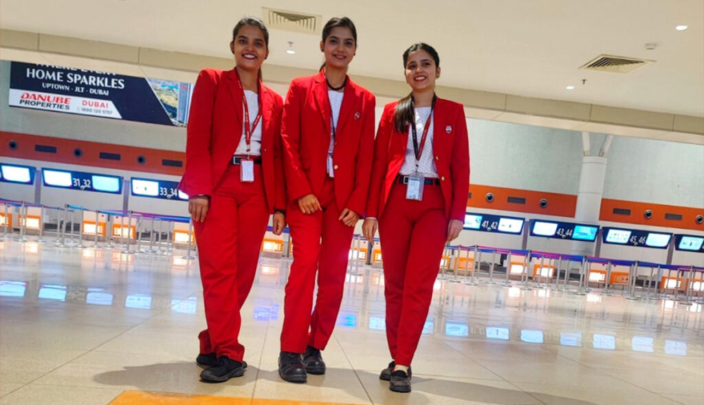 SpiceJet employees at World Aviation Week. 
