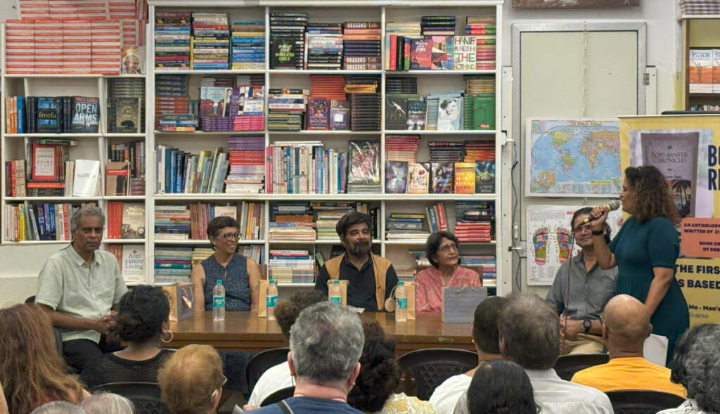 The authors at the launch of 'The Bob's Banter Chronicles' at the Broadway Book Centre in Panjim, Goa.
