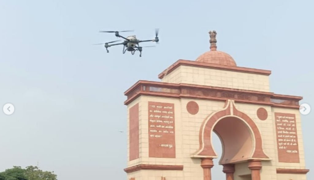 drone test by Bihar fisheries department