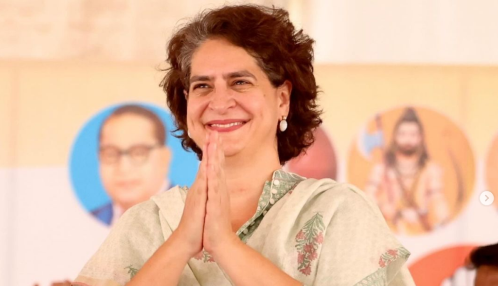 Priyanka Gandhi Vadra on the campaign trail.