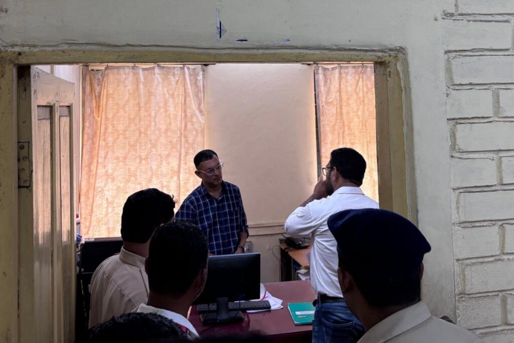 AGDU submitting their complain at the SP's office.