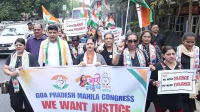 Mahila Congress March in Panaji Over Rising Crime in Goa