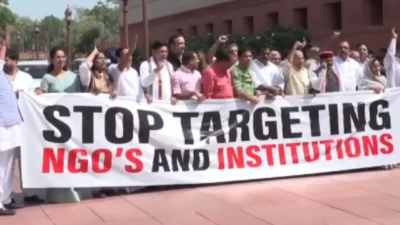 Opposition Protests FCRA Amendment Bill in Parliament