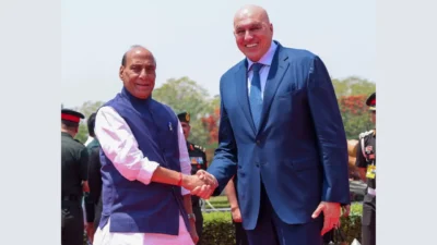 Rajnath Singh, Crosetto discuss defence ties, West Asia