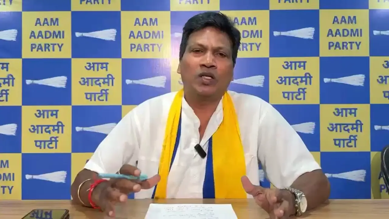 AAP Goa Organisation Secretary Prashant Naik speaking during a video statement on Section 39A, responding to TCP Minister Vishwajit Rane's comments on the Karapur protest.