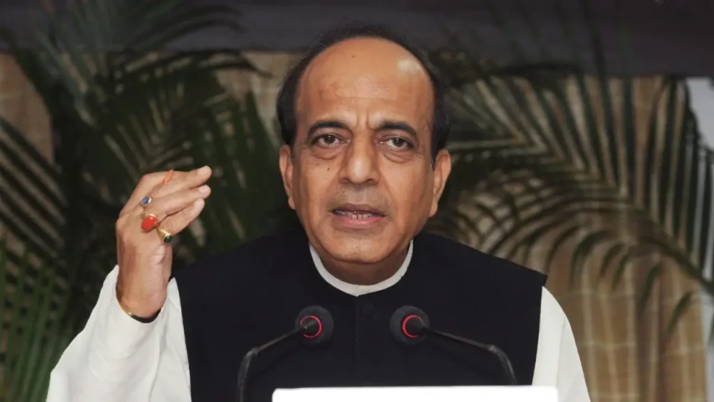 India's High Commissioner to Bangladesh Dinesh Trivedi addressing an audience during an official event.