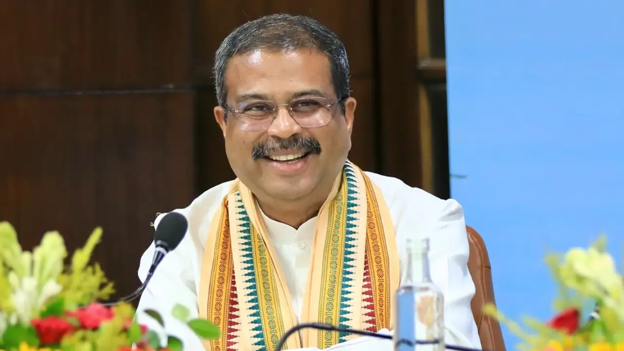 Union Education Minister Dharmendra Pradhan at an official meeting